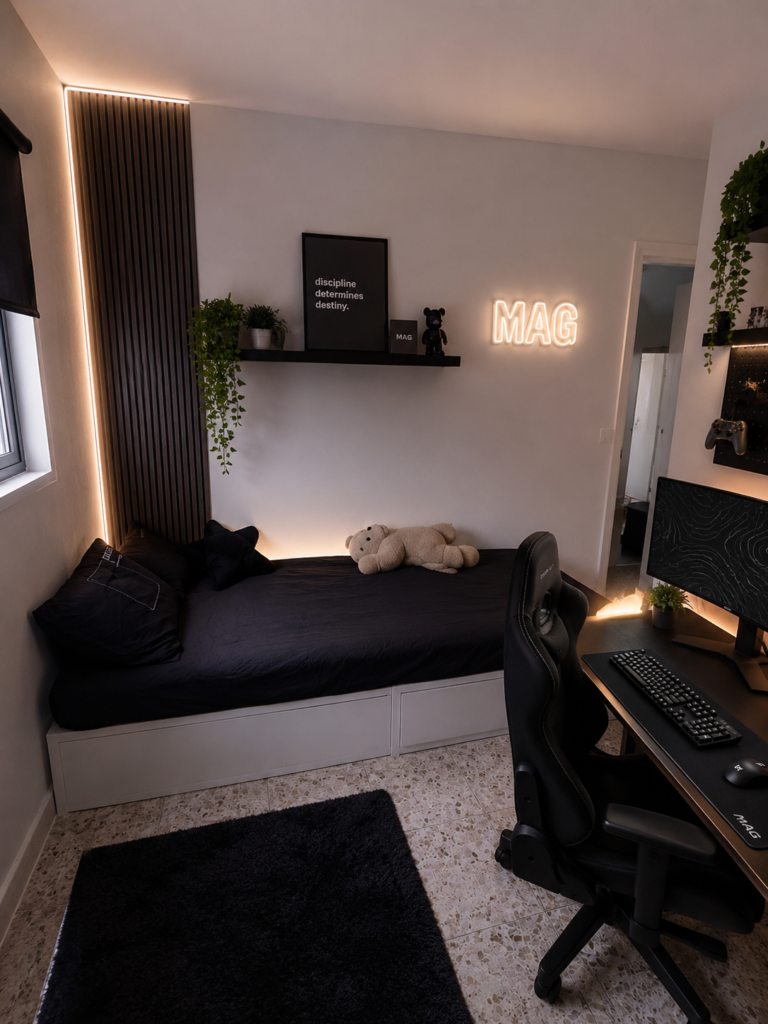 All black - Teenage room