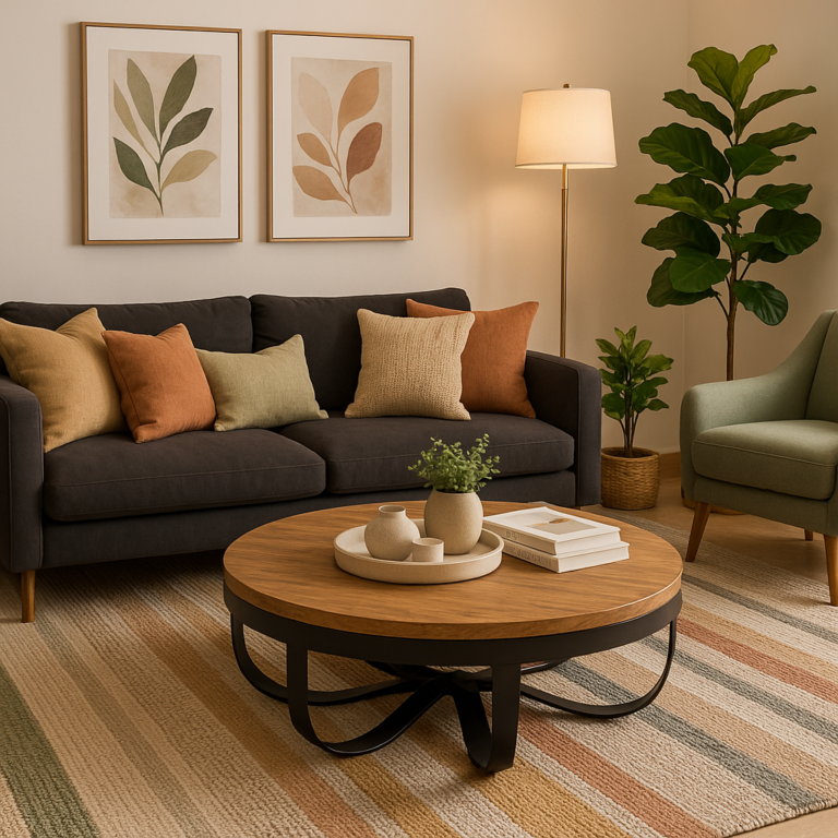 Warm and Cozy Modern Living Room Refresh